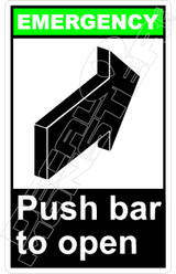 Emergency 041V - push bar to open