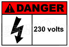 Danger 005H - 230 volts 