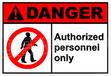 Danger 026H - authorized personnel only 
