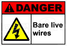 Danger 027H - bare live wires