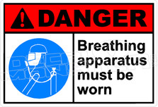 Danger 033H - breathing apparatus must be worn 