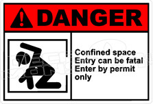 Danger 043H - confined space entry can be fatal