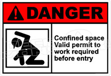 Danger 046H - confined space valid permit to work 