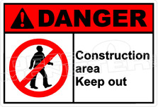 Danger 047H - construction area keep out