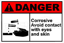 Danger 050H - corrosive avoid contact with eyes and skin 