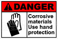 Danger 051H - corrosive materials use hand protection