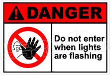 Danger 068H - do not enter when lights are flashing