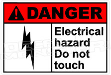 Danger 085H - electrical hazard do not touch 