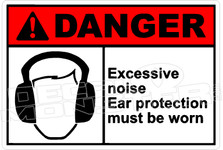 Danger 091H - excessive noise ear protection must be worn 
