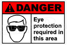 Danger 098H - eye protection required in this area