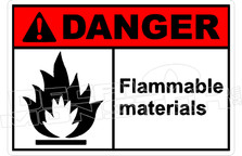 Danger 105H - flammable materials 