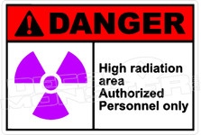 Danger 139H - high radiation area authorized personnel only 