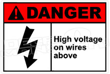 Danger 147H - high voltage on wires above