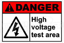 Danger 149H - high voltage test area 