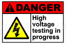Danger 150H - high voltage testing in progress