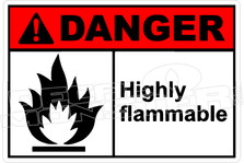 Danger 155H - highly flammable 