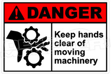 Danger 173H - keep hands clear of moving machinery