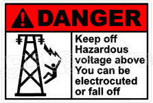 Danger 175H - keep off hazardous voltage above 