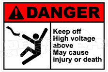 Danger 176H - keep off high voltage above