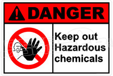 Danger 181H - keep out hazardous chemicals 