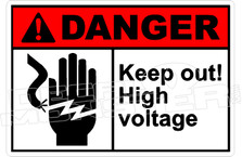 Danger 185H - keep out high voltage 