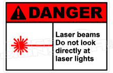 Danger 191H - laser beams do not look directly at laser lights