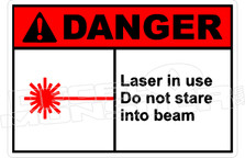 Danger 192H - laser in use do not stare into beam