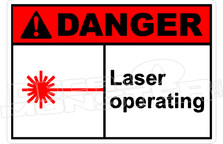 Danger 195H - laser operating 
