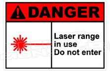 Danger 201H - laser range in use do not enter