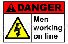 Danger 220H - men working on line 