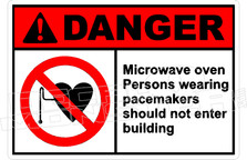 Danger 223H - microwave oven persons wearing pacemaker