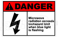 Danger 224H - microwave radiation exceeds biohazard limit 