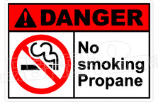Danger 242H - no smoking propane