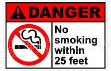 Danger 244H - no smoking within 25 feet