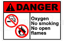 Danger 262H - oxygen no smoking no open flames