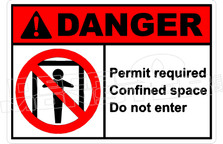 Danger 266H - permit required confined space do not enter 