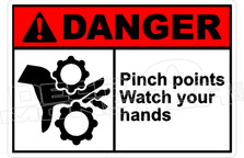 Danger 270H - pinch points watch your hands 