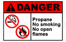 Danger 277H - propane no smoking no open flames 