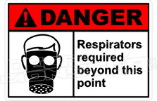 Danger 281H - respirators required beyond this point 