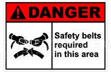 Danger 290H - safety belts required in this area 2 