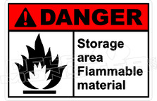 Danger 306H - storage area flammable material 