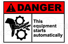 Danger 320H - this equipment starts automatically 