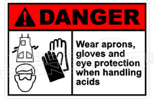 Danger 336H - wear aprons, gloves and eye protection when handling acids