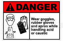 Danger 340H - wear goggles, rubber gloves and apron 