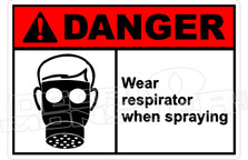 Danger 341H - wear respirator when spraying 