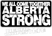 Alberta Strong We All Come Together 2016 Fire Decal Sticker