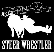Steer Wrestler Decal 
