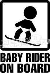 Baby Snow Boarder on Board Decal Sticker