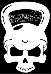 Kettle Bell Skull Decal Sticker