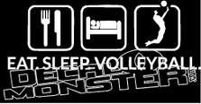 Eat Sleep Volleyball Decal Sticker